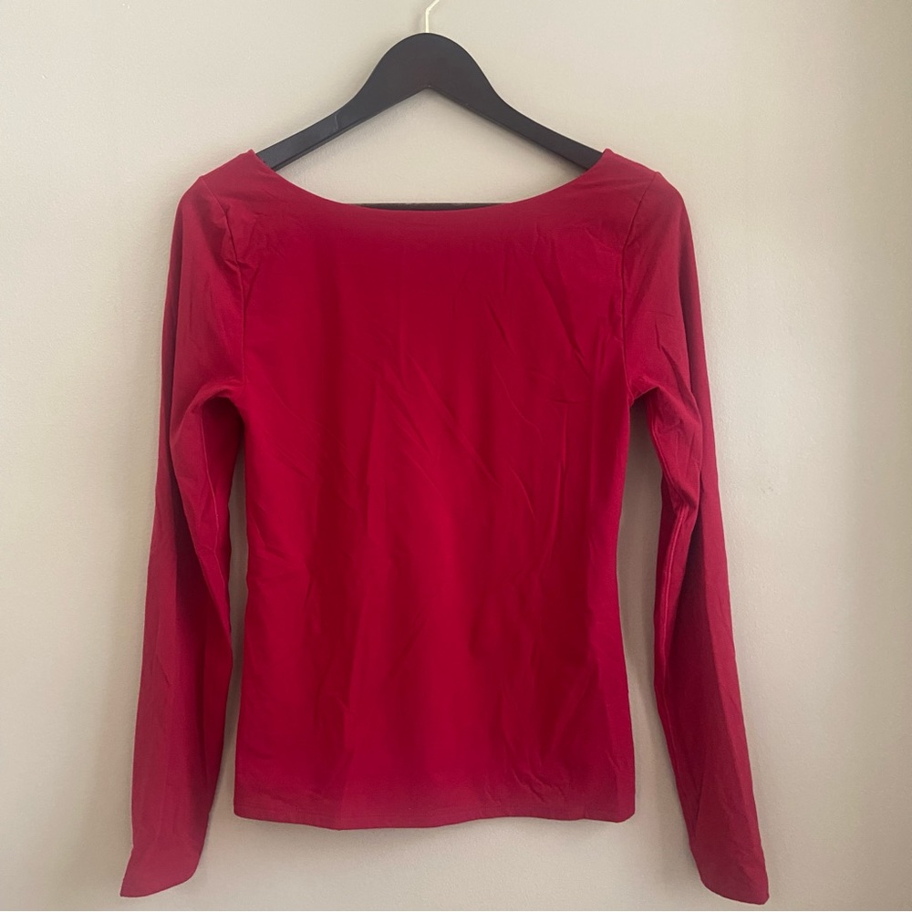COPY - WHBM FORME Long-Sleeve Dual Neck Top - Picture 7 of 8